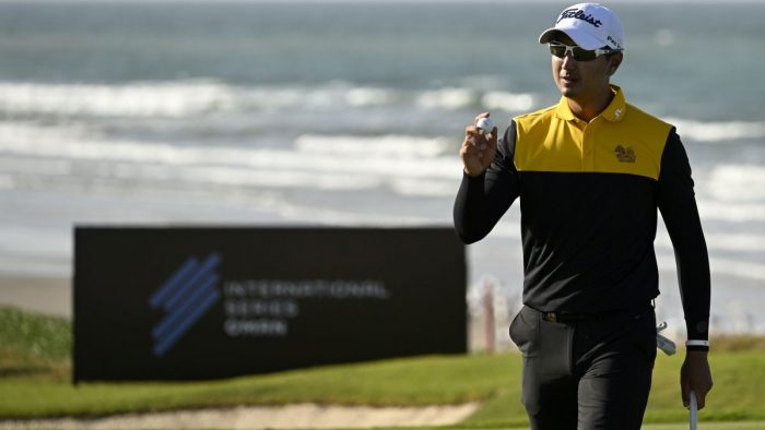 MUSCAT, OMAN; Sadom Kaewkanjana of Thailand pictured during Round One on Thursday February 9, 2023 at the US$2 million International Series Oman at Al Mouj Golf, Muscat, Oman. The tournament is being held from February 9-12, 2023. Picture by Paul Lakatos/Asian Tour.