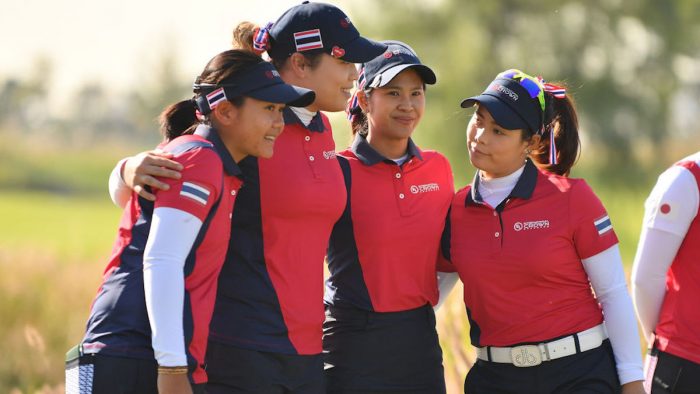 xxx on day one of the UL International Crown at Jack Nicklaus Golf Club on October 4, 2018 in Incheon, South Korea.