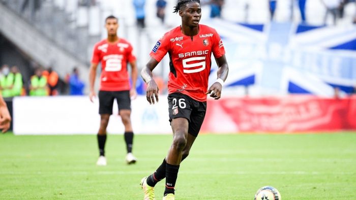 26 Lesley UGOCHUKWU (srfc) during the Ligue 1 Uber Eats match between Marseille and Rennes at Orange Velodrome on September 19, 2021 in Marseille, France. (Photo by Christophe Saidi/FEP/Icon Sport via Getty Images)
