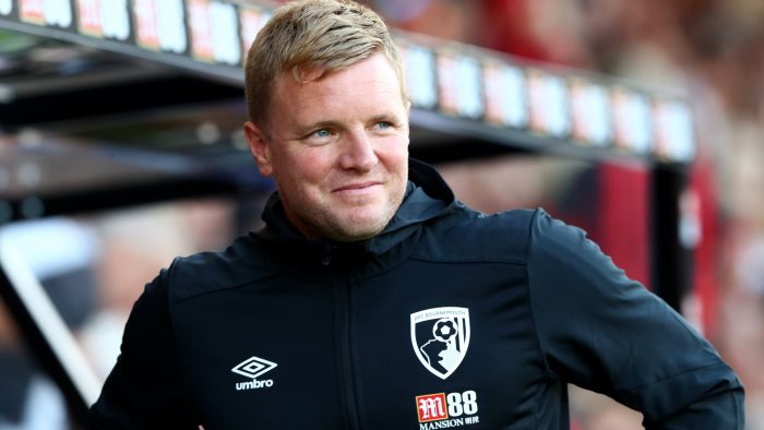 BOURNEMOUTH, ENGLAND - AUGUST 02: Eddie Howe the manager of Bournemouth during the Pre-Season Friendly match between AFC Bournemouth and SS Lazio at Vitality Stadium on August 02, 2019 in Bournemouth, England. (Photo by Michael Steele/Getty Images)