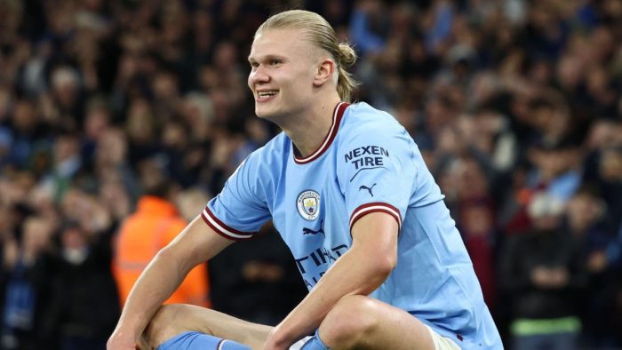 Erling-Haaland-celebrates-his-record-breaking-goal-for-Manchester-City