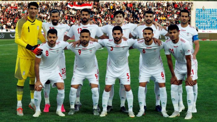 Soccer Football - World Cup 2022 Qualifier - Second Round - Group C - Iraq v Iran - Amman International Stadium, Amman, Jordan - November 14, 2019   Iran players pose for a team group photo before the match    REUTERS/Muhammad Hamed