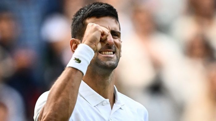 Serbia-s-Novak-Djokovic-celebrates-after-winning-against-Australia-s-Jordan-Thompson-during-their-men-s-singles-tennis-match-on-the-third-day-of-the-2023-Wimbledon-Championships-on-Wednesday