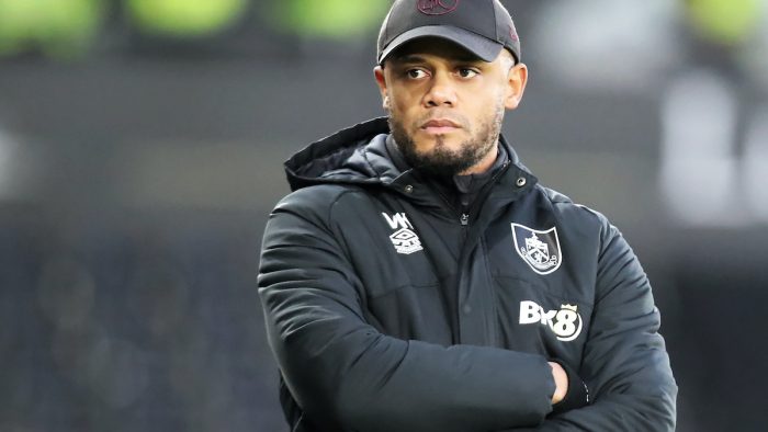Burnley manager Vincent Kompany stands in the touch line during the Sky Bet Championship match between Swansea City and Burnley at the Swansea.com Stadium, Swansea, Wales, UK. Monday 02 January 2023